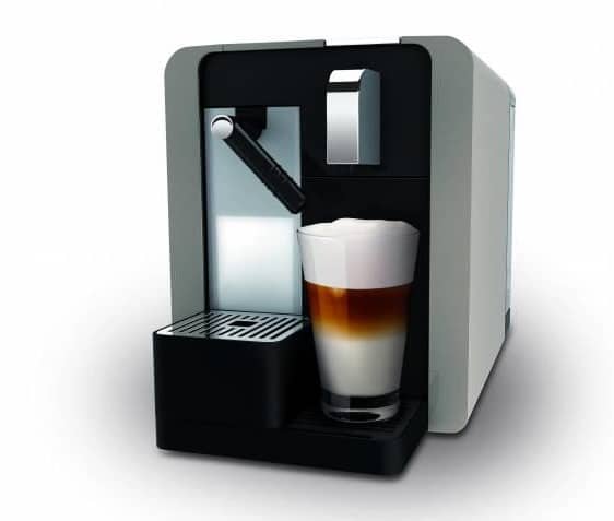 Kávovar, pressovač na kapsle automat Caffé latte titan silver Cremesso